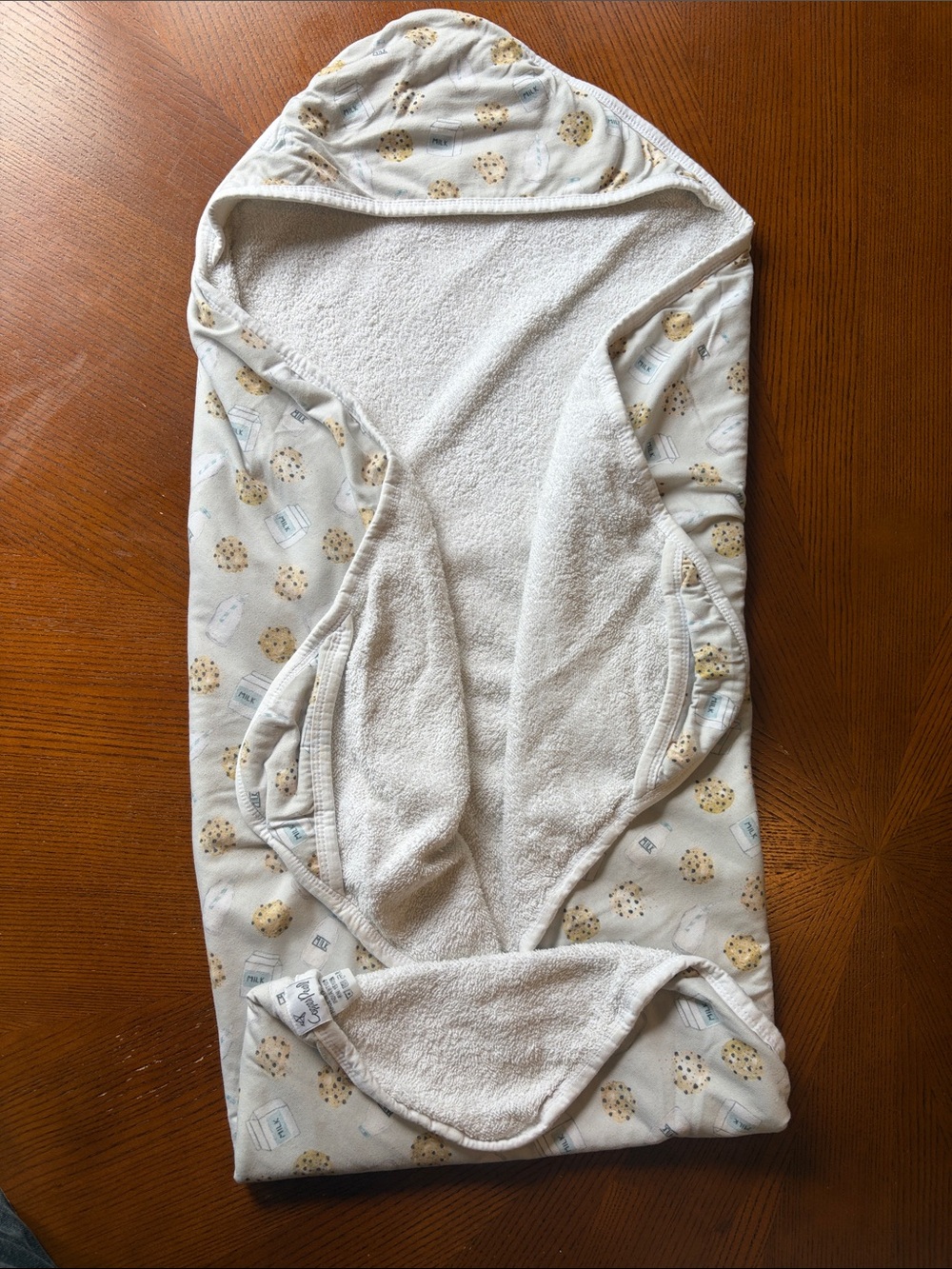Copper Pearl Baby/Toddler Bath Towel Terry Cotton in Chip Print